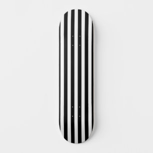 Simple Modern MinimaClassic White & Black Striped  Skateboard