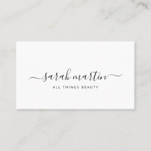 Simple Modern Minimal Black and White Elegant Business Card
