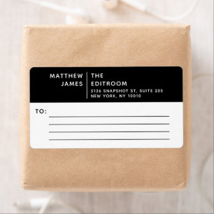 Simple Modern Minimal Black White Business