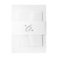 Simple Modern Minimal Calligraphy Monogram Wedding