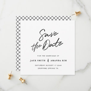 Simple Modern minimal Script Wedding save the date
