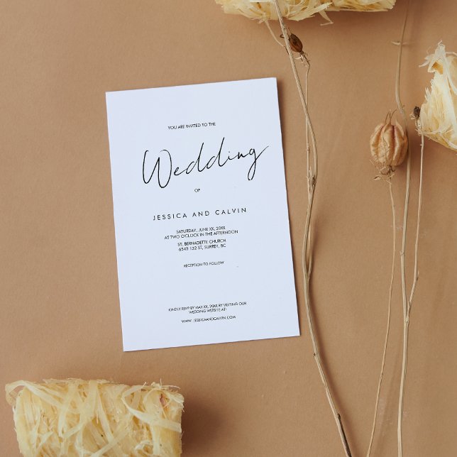 Simple Modern Minimal Wedding Invitation (Creator Uploaded)