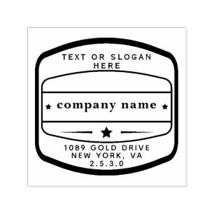 Simple Modern Minimalist Business Self-inking Stamp
