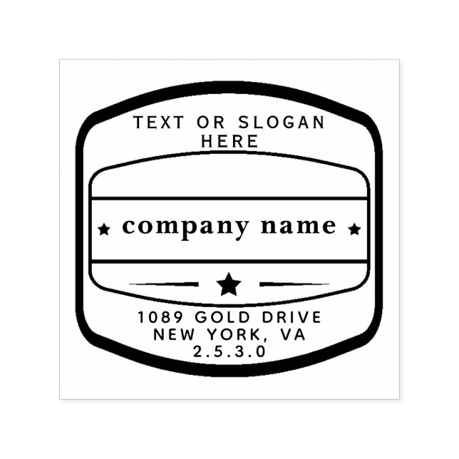 Simple Modern Minimalist Business  Self-inking Stamp (Design)