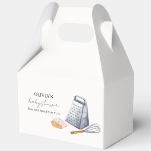 Simple Modern Minimalist Chef Kitchen Baby Shower Favour Box