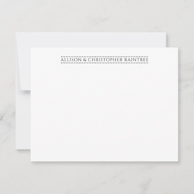 Simple Modern Minimalist Couple Newlywed Wedding  Card (Front)
