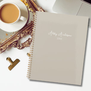 Simple Modern Minimalist Gold Script Sand Planner