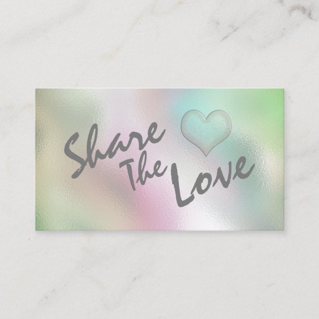 Simple modern minimalist holographic referral card (Front)