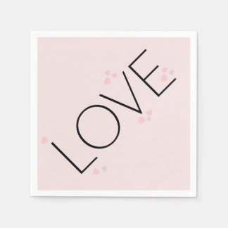 Simple Modern Minimalist LOVE Paper ````````````na Napkin