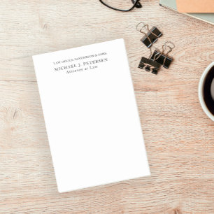 Simple modern minimalist name personalised post-it notes