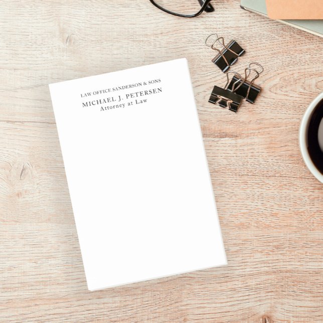 Simple modern minimalist name personalised post-it notes (Creator Uploaded)