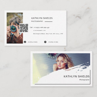 Simple Modern minimalist Professional  Photo  Business Card