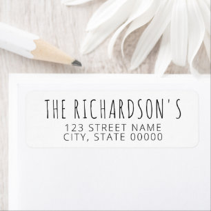 Simple Modern Minimalist Return Address Label
