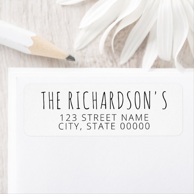 Simple Modern Minimalist Return Address Label (Insitu)