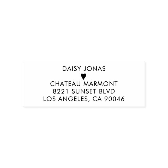 Simple Modern Minimalist Return Address  Rubber Stamp (Imprint)