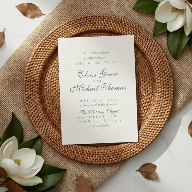 Simple Modern Minimalist Sage Green Wedding Invitation (Simple Modern Minimalist Sage Green Wedding Invitation)