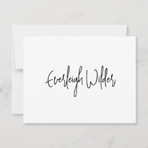 Simple Modern Minimalist Script Typography Card