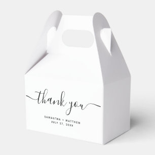  Simple Modern Minimalist Thank You Wedding Favour Box
