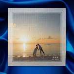 Simple Modern Minimalist Wedding Anniversary Photo Jigsaw Puzzle<br><div class="desc">Simple Modern Minimalist Wedding Anniversary Photo jigsaw puzzle</div>