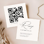 Simple Modern Minimalist Wedding Rsvp With QR Code Enclosure Card<br><div class="desc">This Simple Modern Minimalist Wedding RSVP with QR Code Enclosure Card is perfect for any modern and minimalist wedding theme. The design features a black and white colour scheme with a clean and elegant touch. The card includes a QR code which makes it easy for your guests to RSVP and...</div>