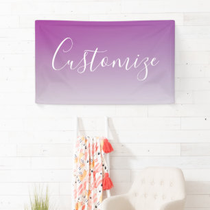 Simple Modern Minimalistic Purple Ombre Gradient Banner