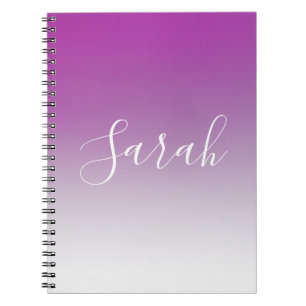 Simple Modern Minimalistic Purple Ombre Gradient Notebook