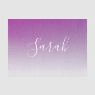 Simple Modern Minimalistic Purple Ombre Gradient Tissue Paper
