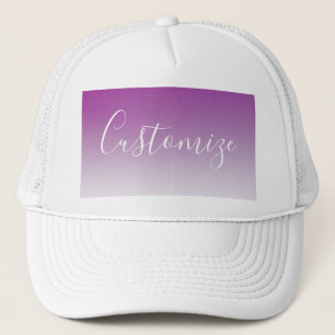 Simple Modern Minimalistic Purple Ombre Gradient Trucker Hat
