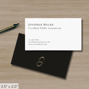 Simple Modern Monogram Business Card