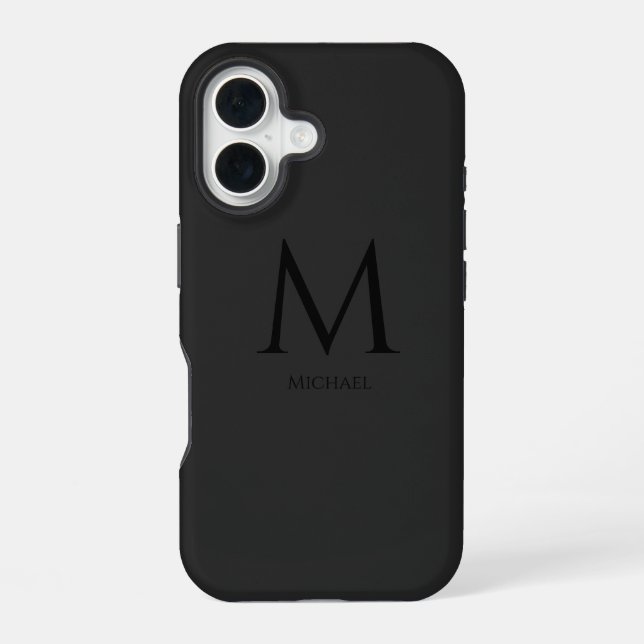 Simple Modern Monogram Case-Mate iPhone Case (Back)