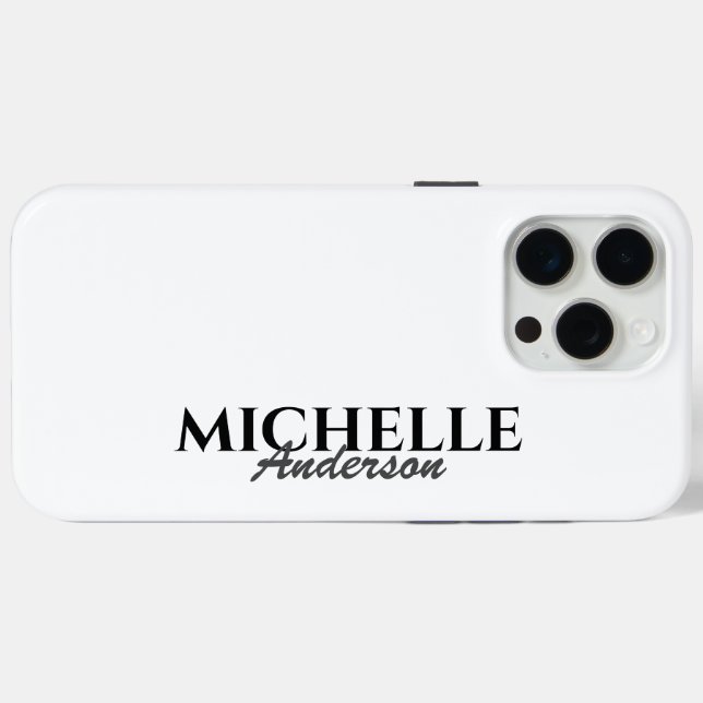 Simple Modern Monogram Case-Mate iPhone Case (Back (Horizontal))
