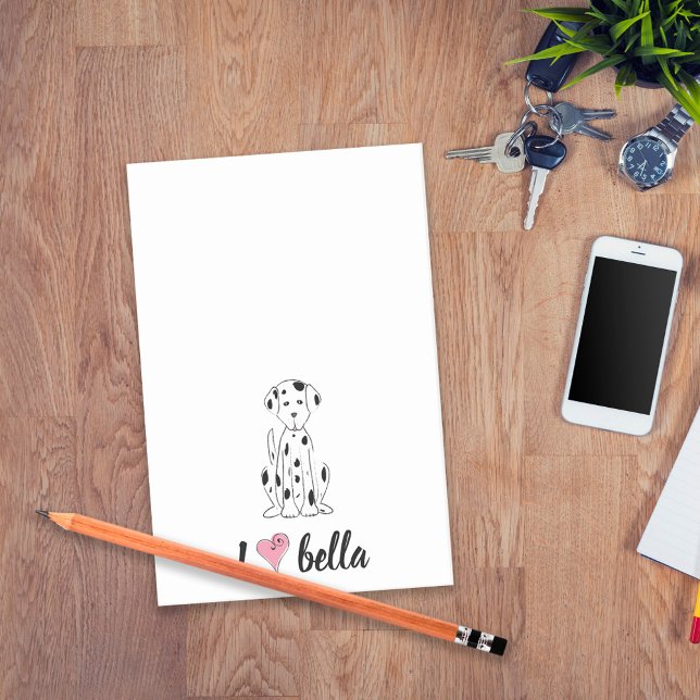 Simple Modern Monogram Dalmatian Stylish Chic Post-it Notes (Creator Uploaded)