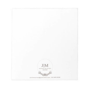 Simple Modern Monogram Event And Wedding Planner Notepad