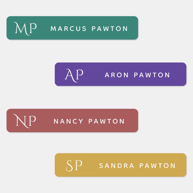 Simple Modern Monogram Kids Name Clothing (Group)