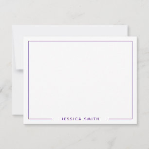 Simple Modern Monogram Name Border Card