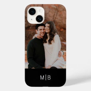 Simple Modern Monogram Photo Personalised Name Case-Mate iPhone 14 Case