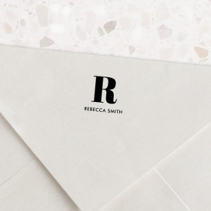 Simple Modern Monogram Self-inking Stamp