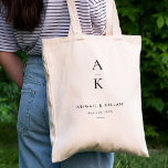 Simple Modern Monogram Wedding Tote Bag<br><div class="desc">Simple Modern Monogram Wedding Tote Bag features modern type pairings in soft,  modern earth tones.</div>