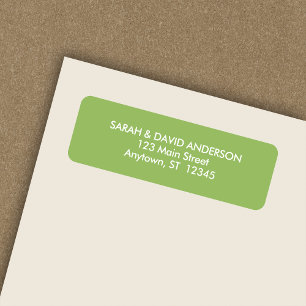 Simple Modern Moss Green Return Address Label