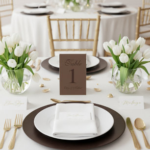 Simple Modern Mousse Brown Wedding