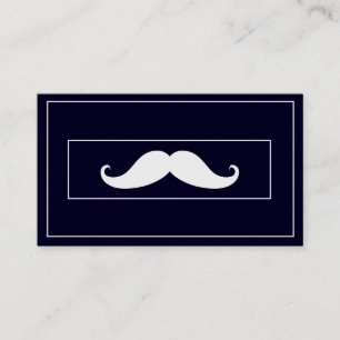 Simple Modern Moustache Barber Shop Mini Business  Card