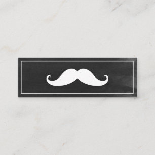 Simple Modern Moustache Barber Shop Mini Business Card