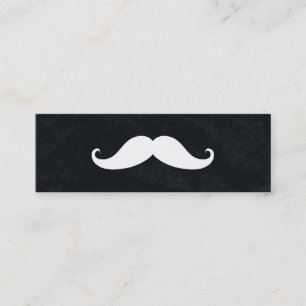 Simple Modern Moustache Barber Shop Mini Business Card