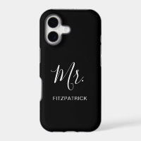 Simple Modern Mr Groom Newlywed Elegant