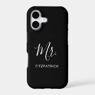 Simple Modern Mr Groom Newlywed Elegant