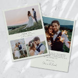 Simple Modern Multi Photo Collage Wedding Thank You Card<br><div class="desc">Share your favourite photos from your wedding day with friends and family with this modern, minimalist multi-photo thank you card. It's easy to edit and includes a thank you message that you can keep or change to your own words. All products are created by Zazzle and shipped to your door...</div>