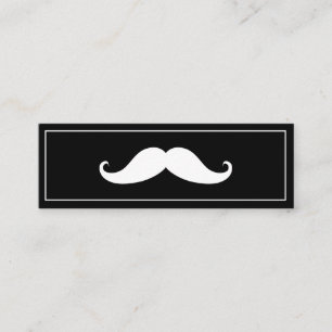 Simple Modern Mustache Barber Shop Mini Business C Card
