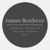 Simple Modern Name & Slogan or Contact Information