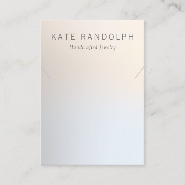Simple Modern Necklace Bracelet Jewellery Display Business Card (Front)