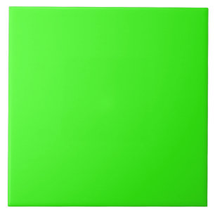 Simple Modern Neon Fluorescent Green Ceramic Tile